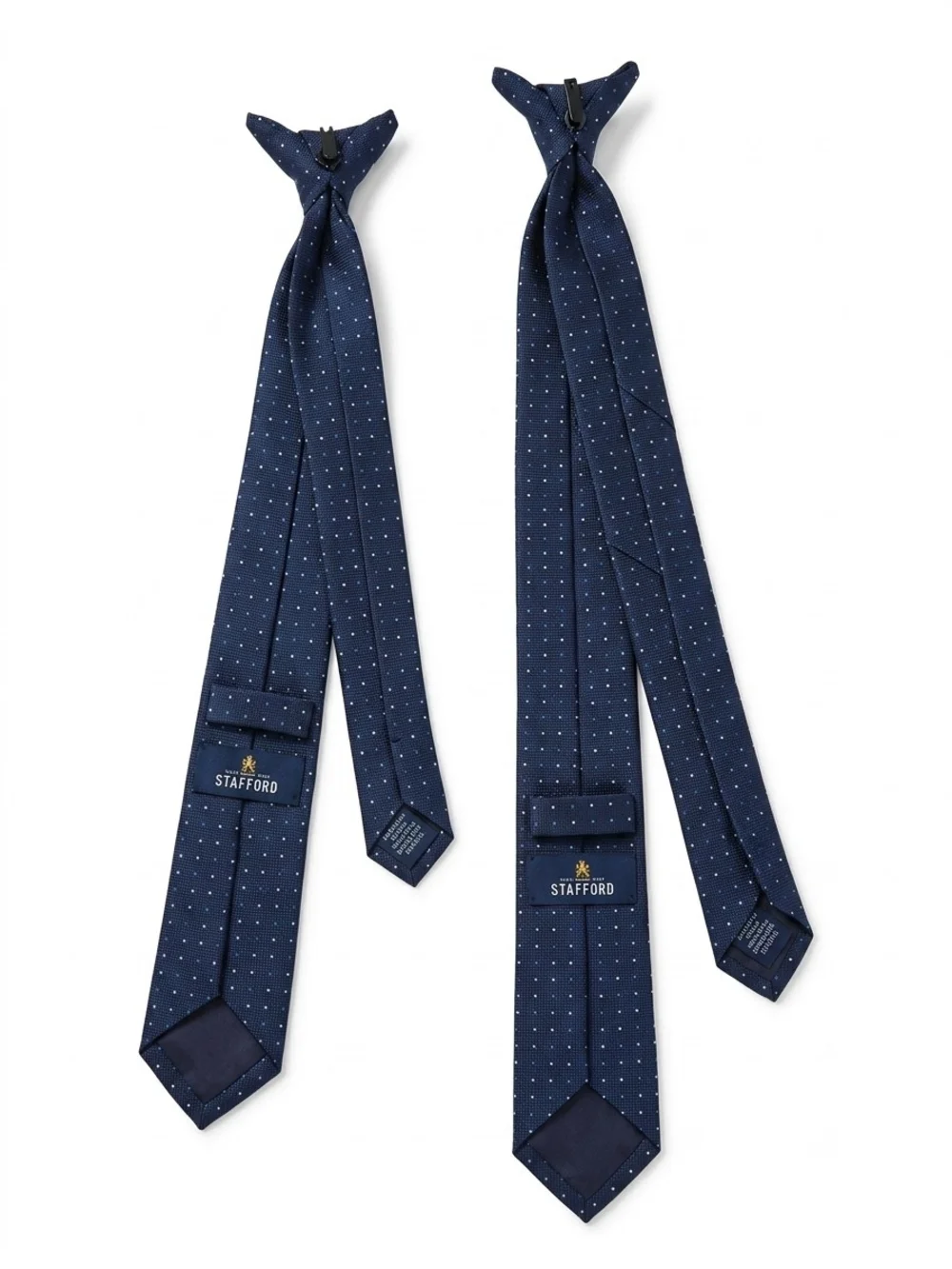 For Children See Photos For Measurements, Stafford Navy Blue Polka Dot Tie